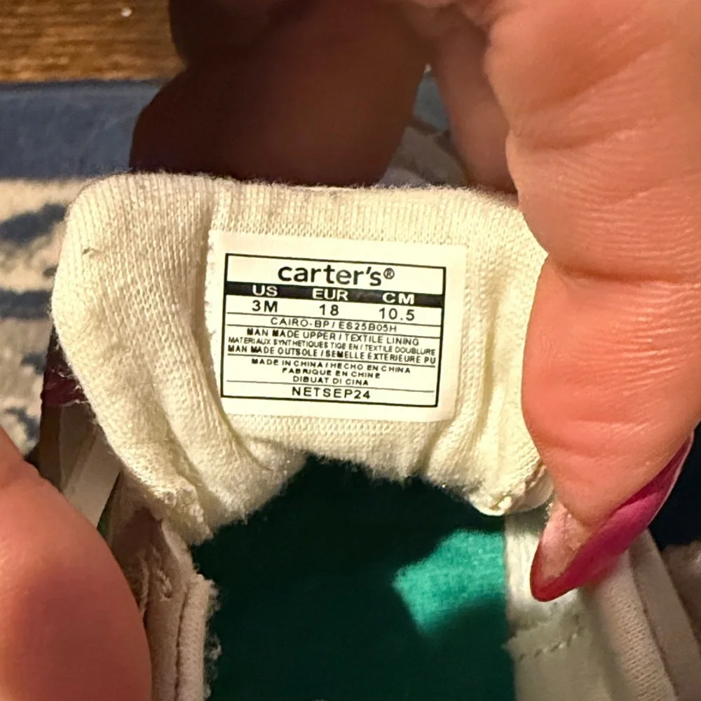 Carter's Kids Sneakers - Cream and Green